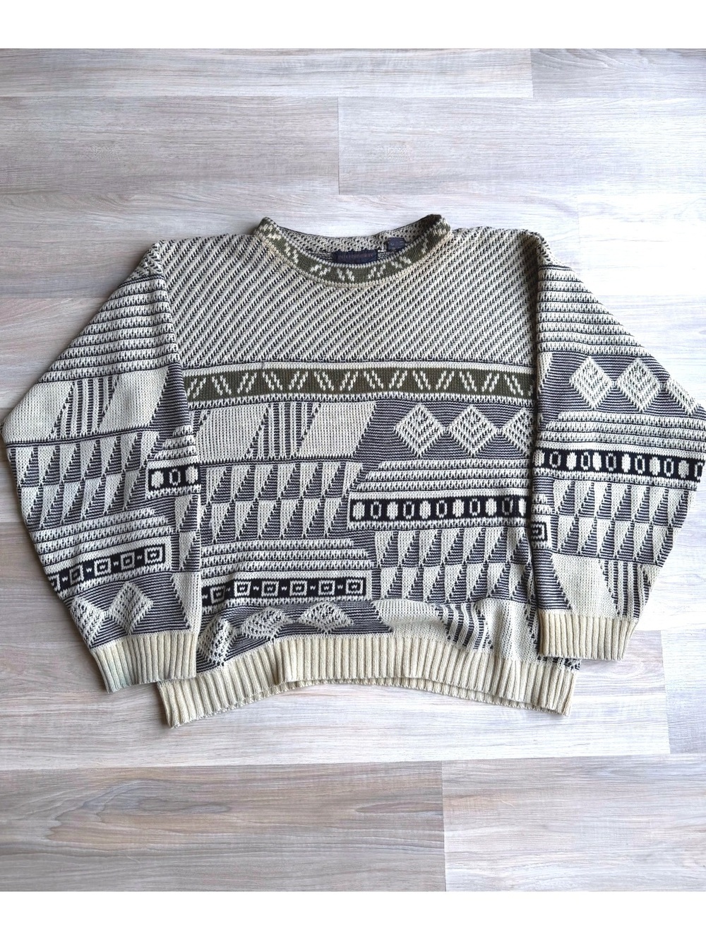 Vintage Intermission Scandinavian Geometric Knit Sweater